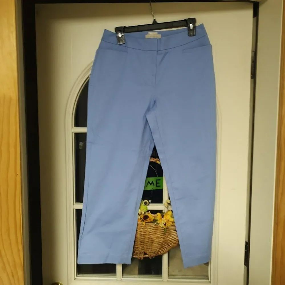 New Talbots Curvy Periwinkle Cropped Pants Size Women's 6
